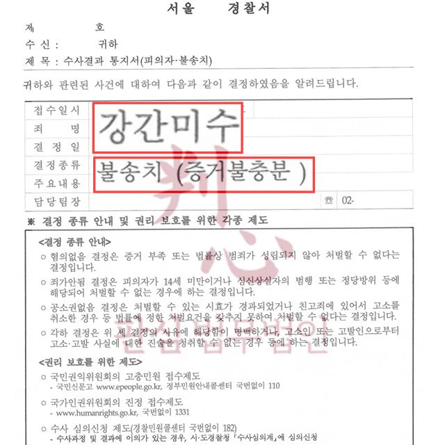 [불송치] 강간미수 | 소개팅 어플 만남 후 강간미수죄로 고소된 의뢰인, 불송치 처분